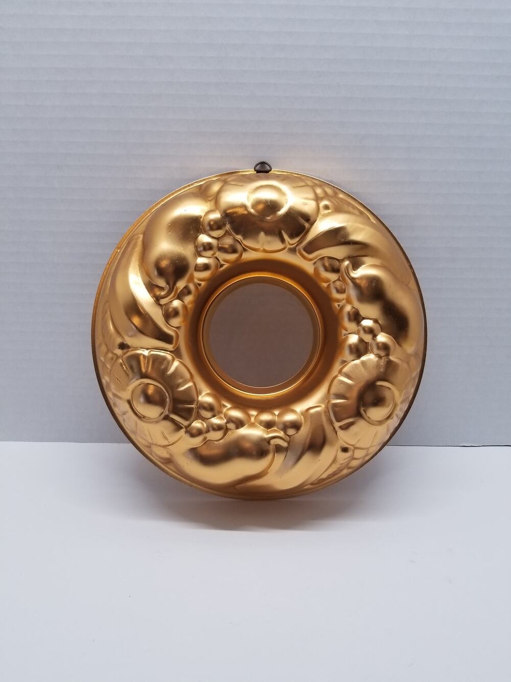 Copper Fruit Pattern Round Jello Mold